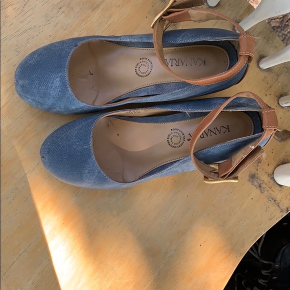 Light Blue Wedges in size 7.5 - Picture 4 of 5